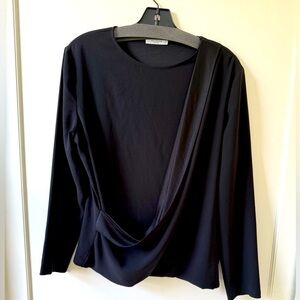 MM Lafleur Black Asymmetrical Blouse